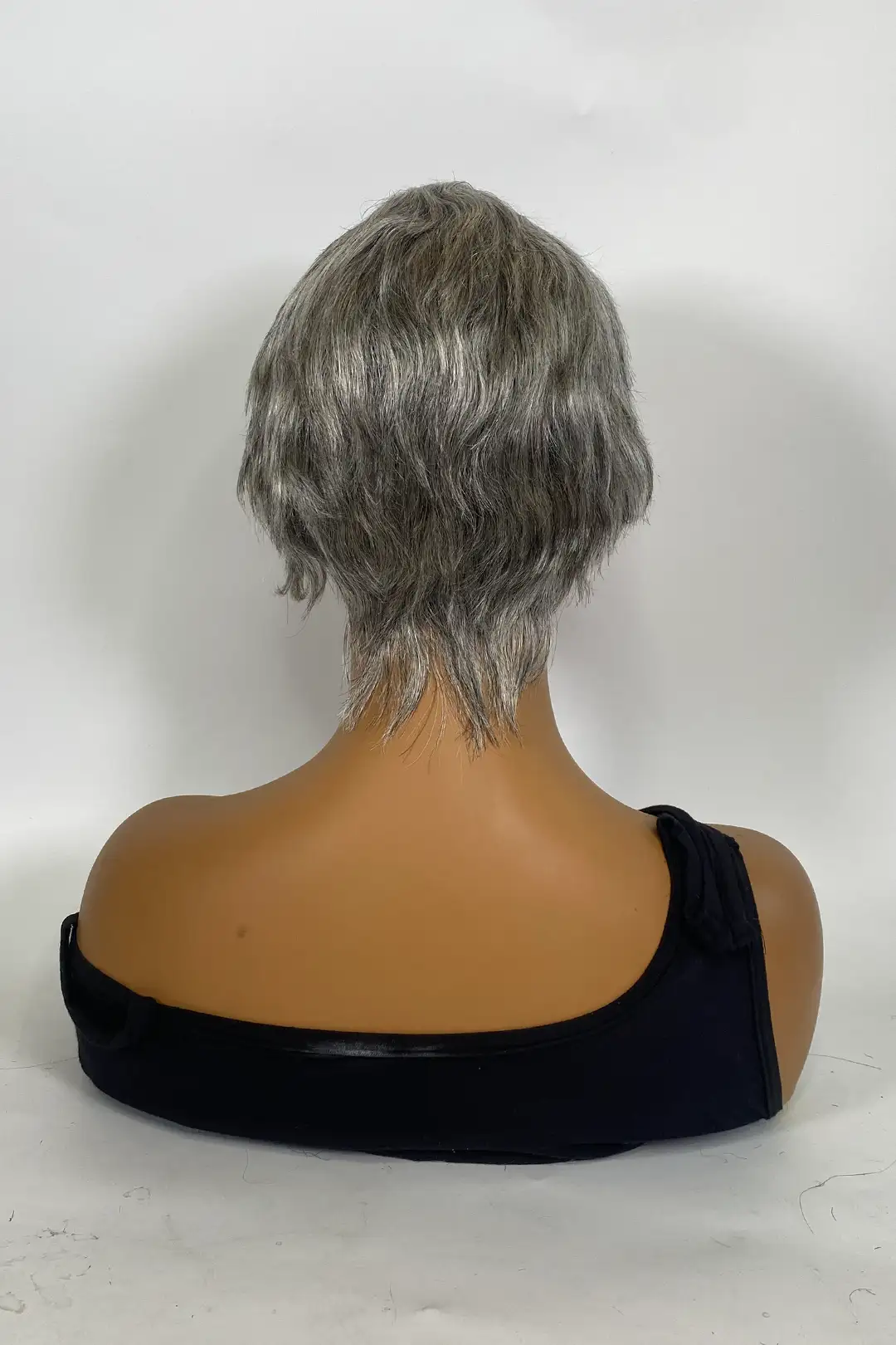 Non-Lace Wig Grey and Silver Straight Bob Human Hair - Image 4