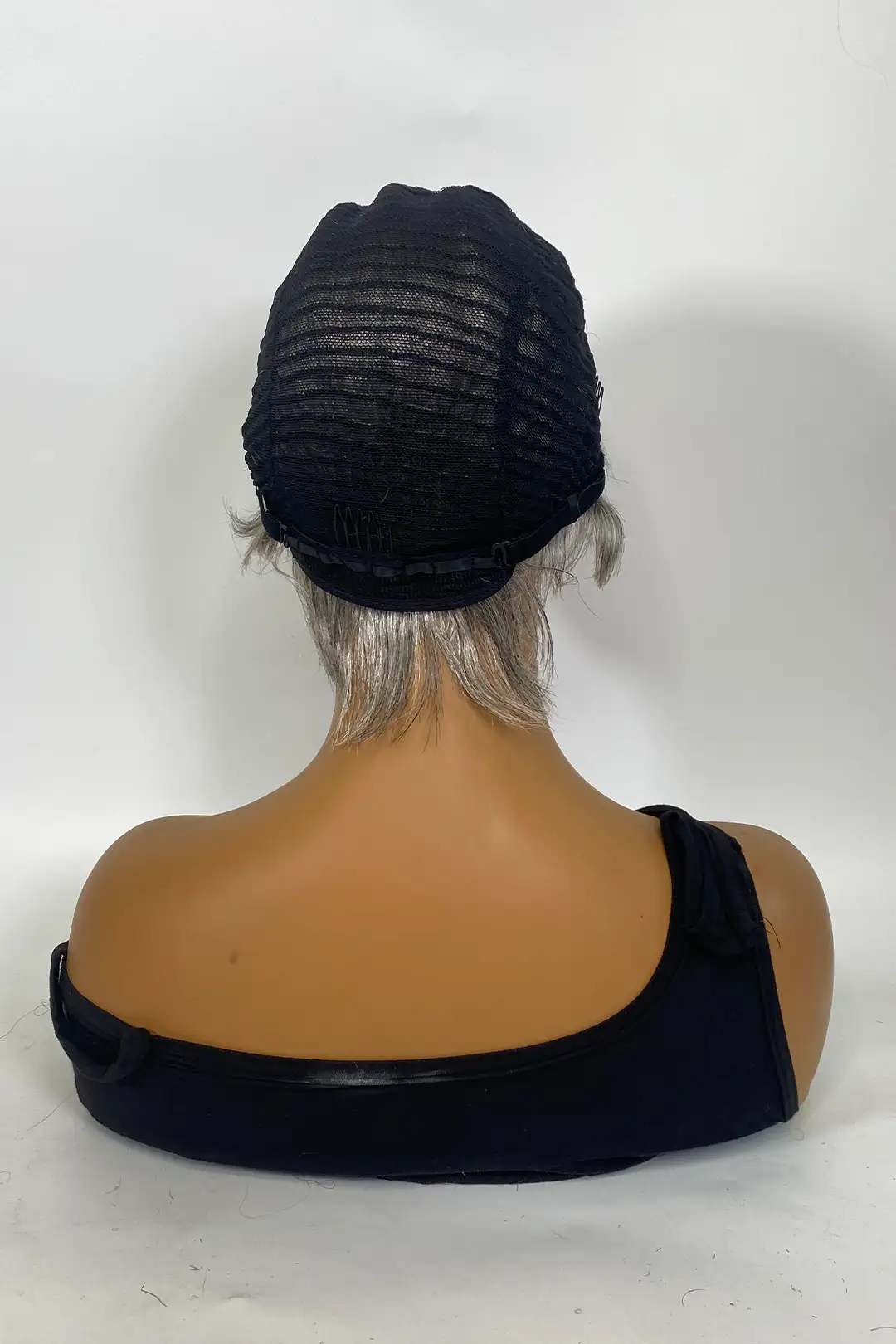 Non-Lace Wig Grey and Silver Straight Bob Human Hair - Image 8
