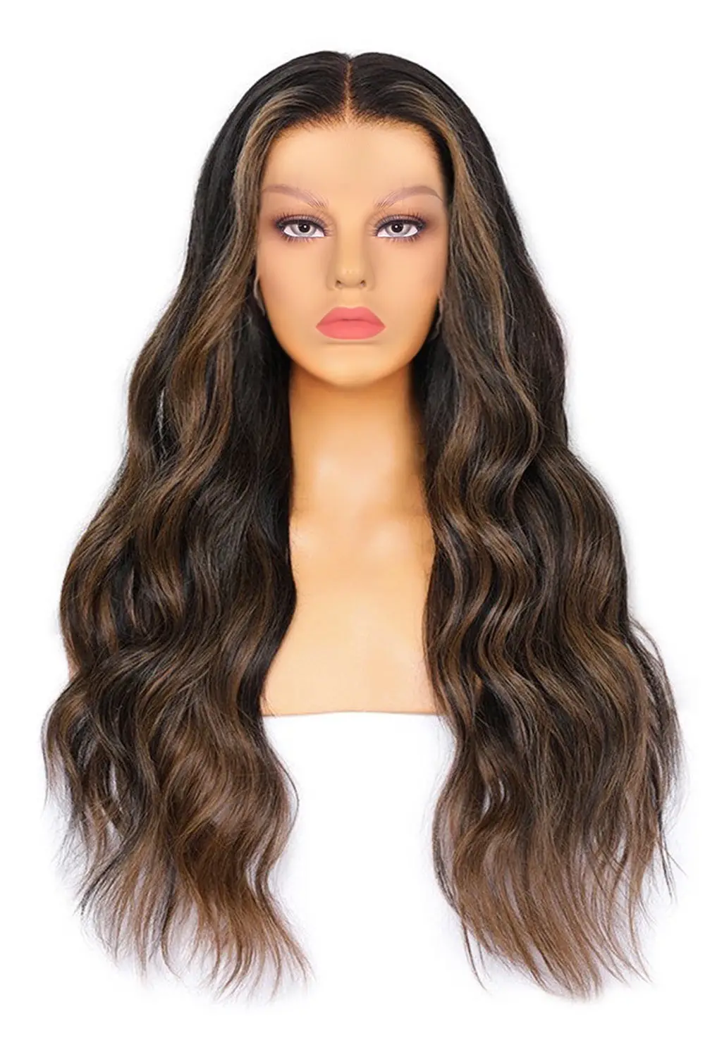 13x6 HD Mocha Brown Highlight Wave Wigs-HD13 - Image 7