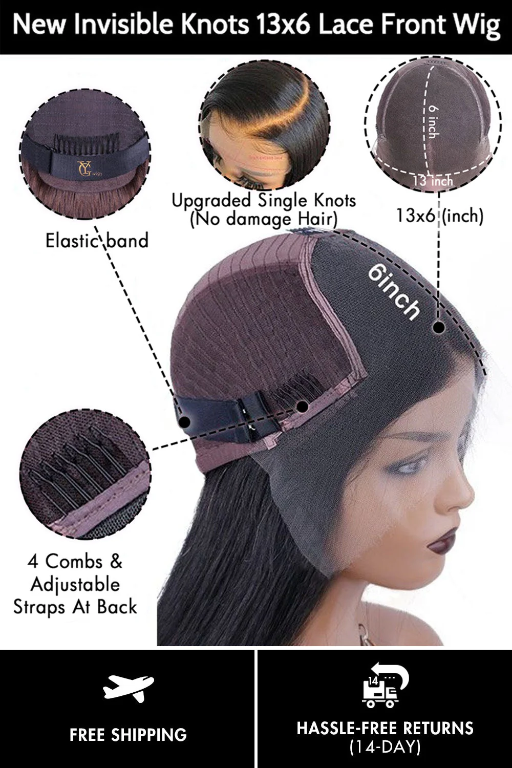 13*6 Lace Front Wigs Curly Pixie Bob Hair PB05 - Image 5