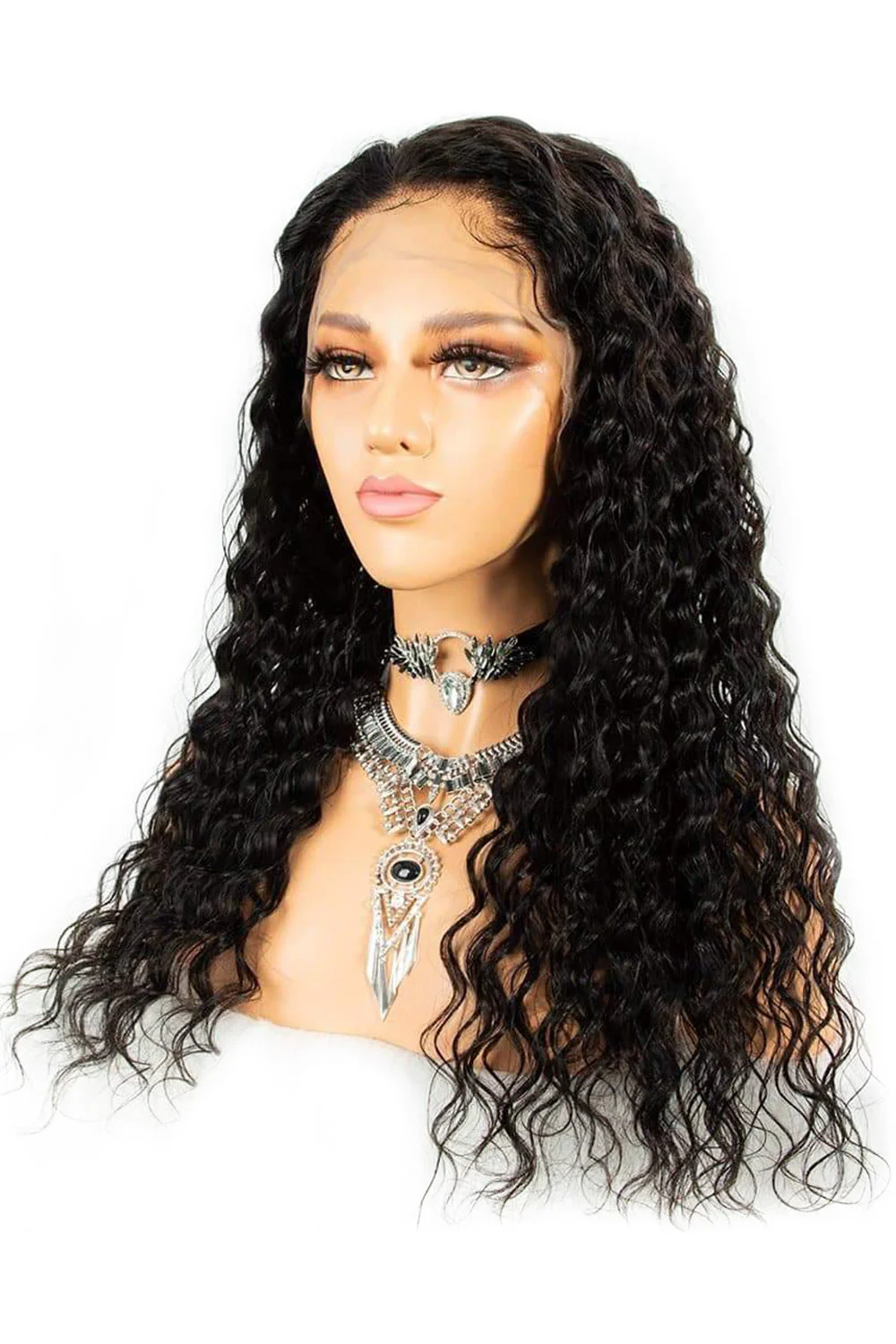 13x4 Full Lace Frontal Wigs Loose Wave Glueless Black Virgin Hair - Image 5