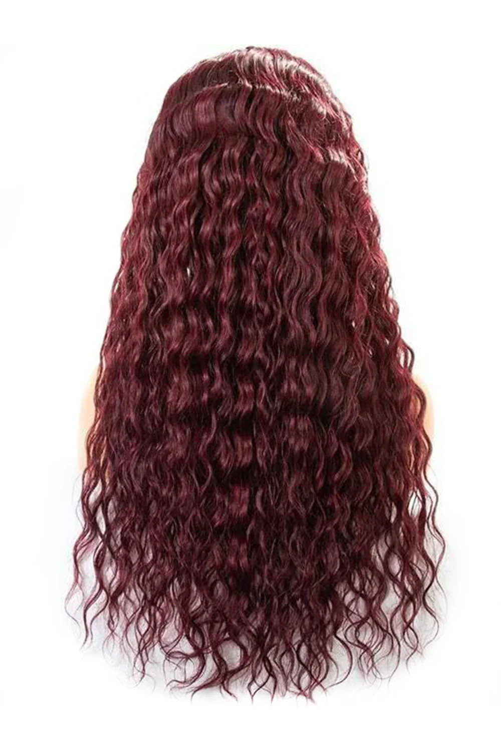 13x4 Full Lace Frontal Wigs Wave Hair 99J Burgundy Colored - Image 6