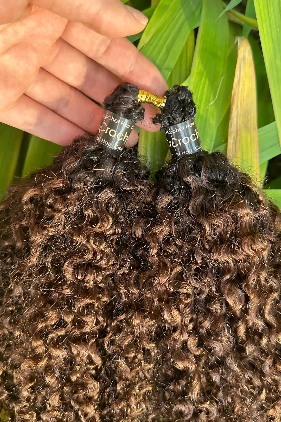 T1B/30 Ombre Color Tight Curly Feather Crochet Human Hair - Image 5
