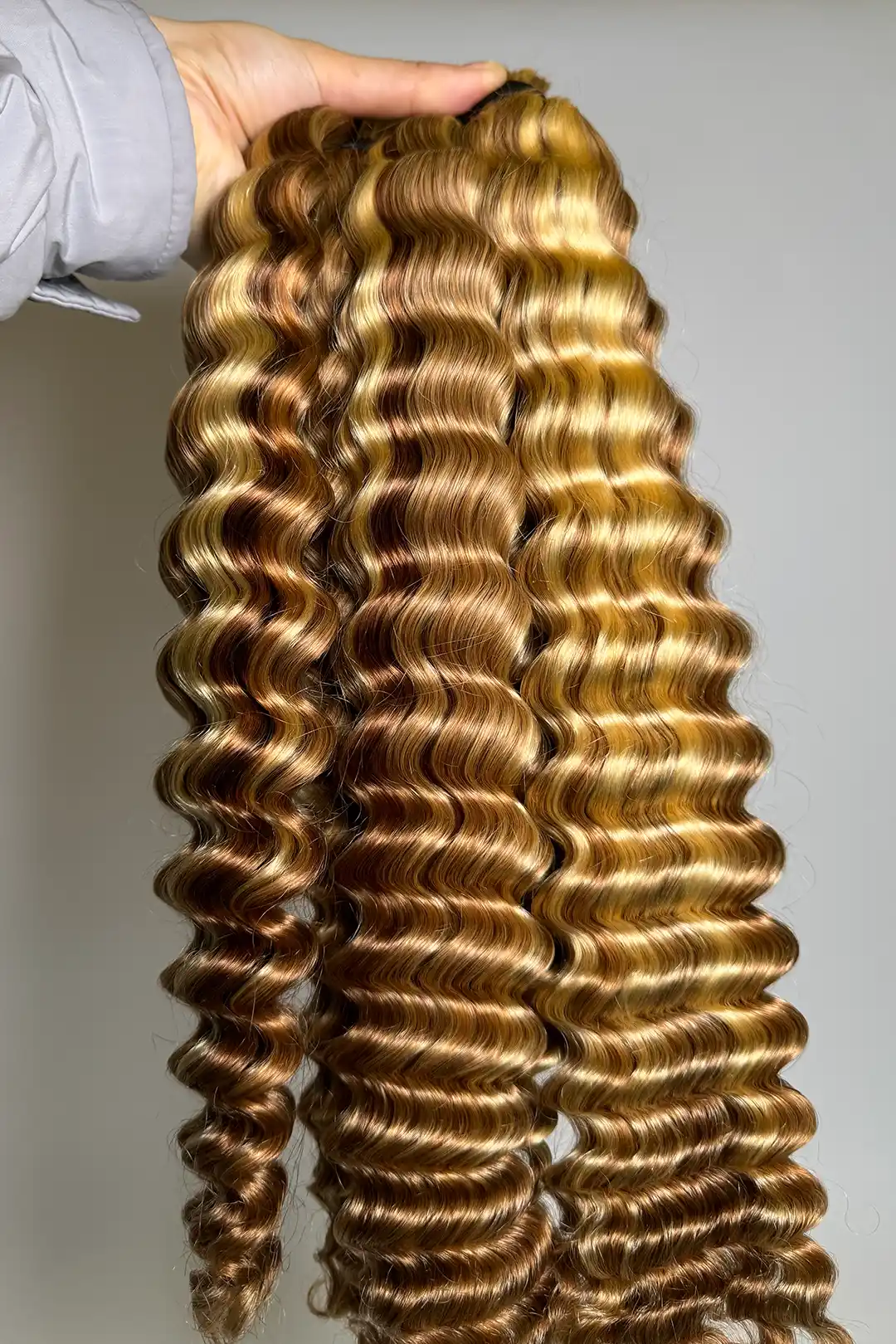 #27/30/613 Piano Color Deep Wave Bulk Hair for Braiding BU56 - Image 5