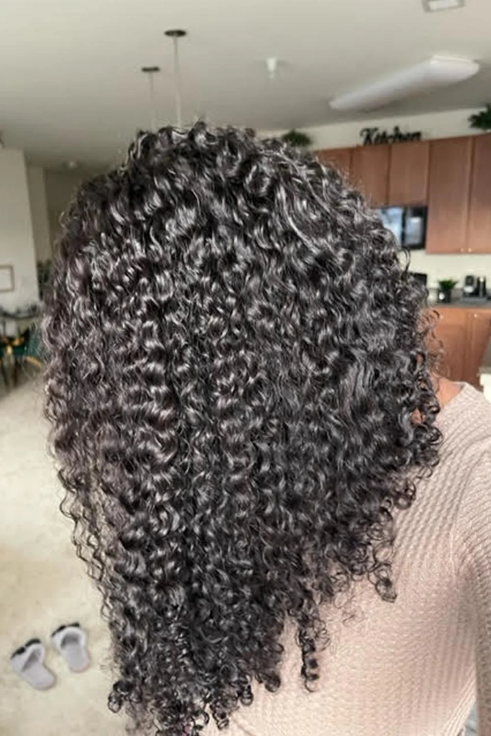 5x5 Lace Closure Wig Deep Wave Remy Human Hair Natural Black - Image 6