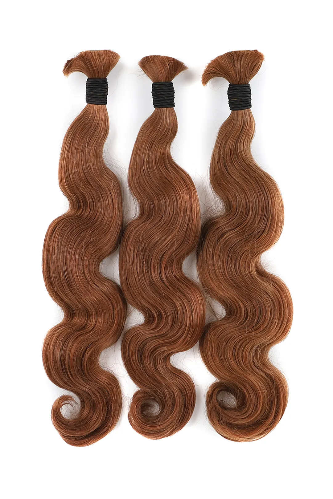 Auburn Brown Bulk Hair For Braiding Body Wave BU52 - Image 3