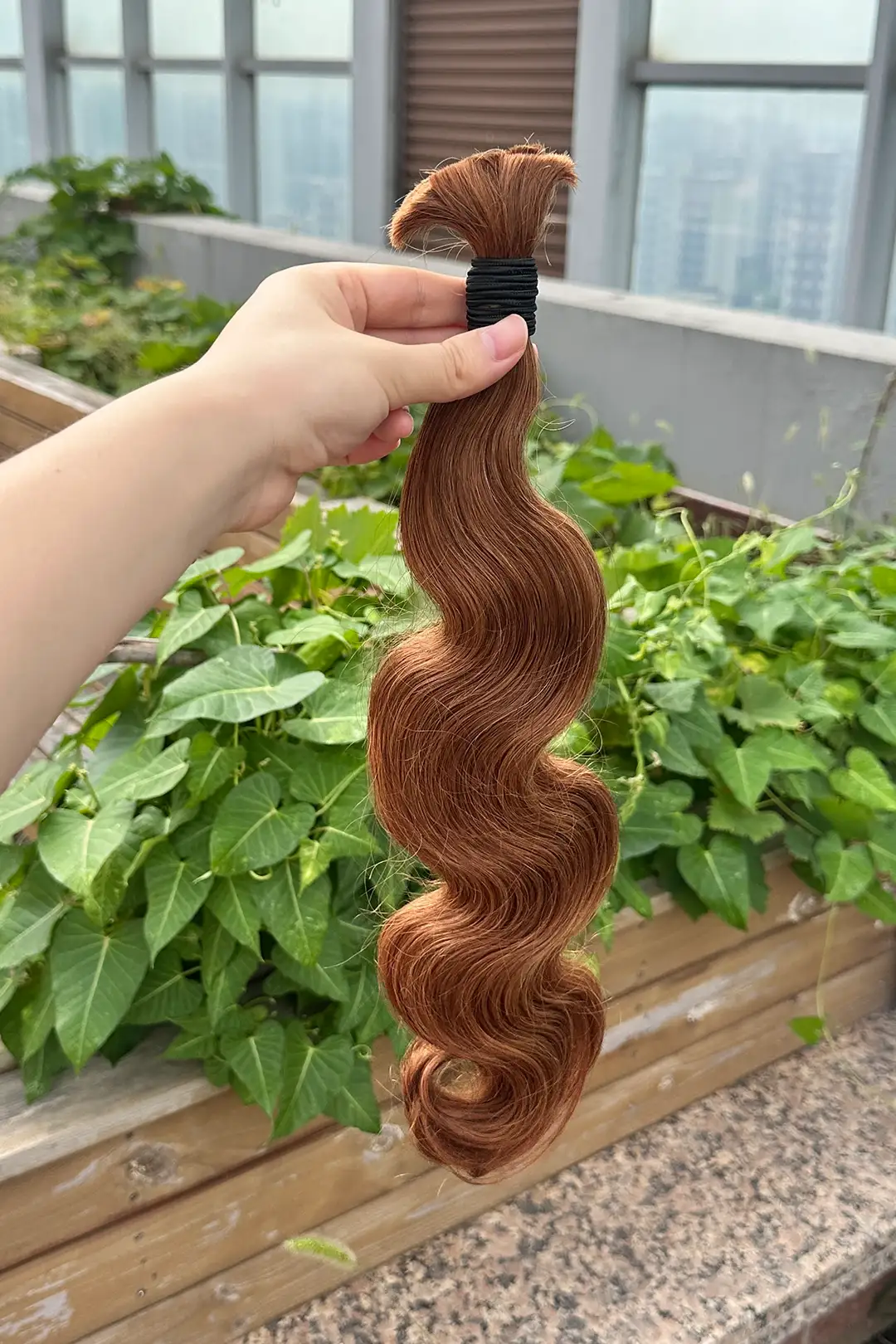 Auburn Brown Bulk Hair For Braiding Body Wave BU52 - Image 4