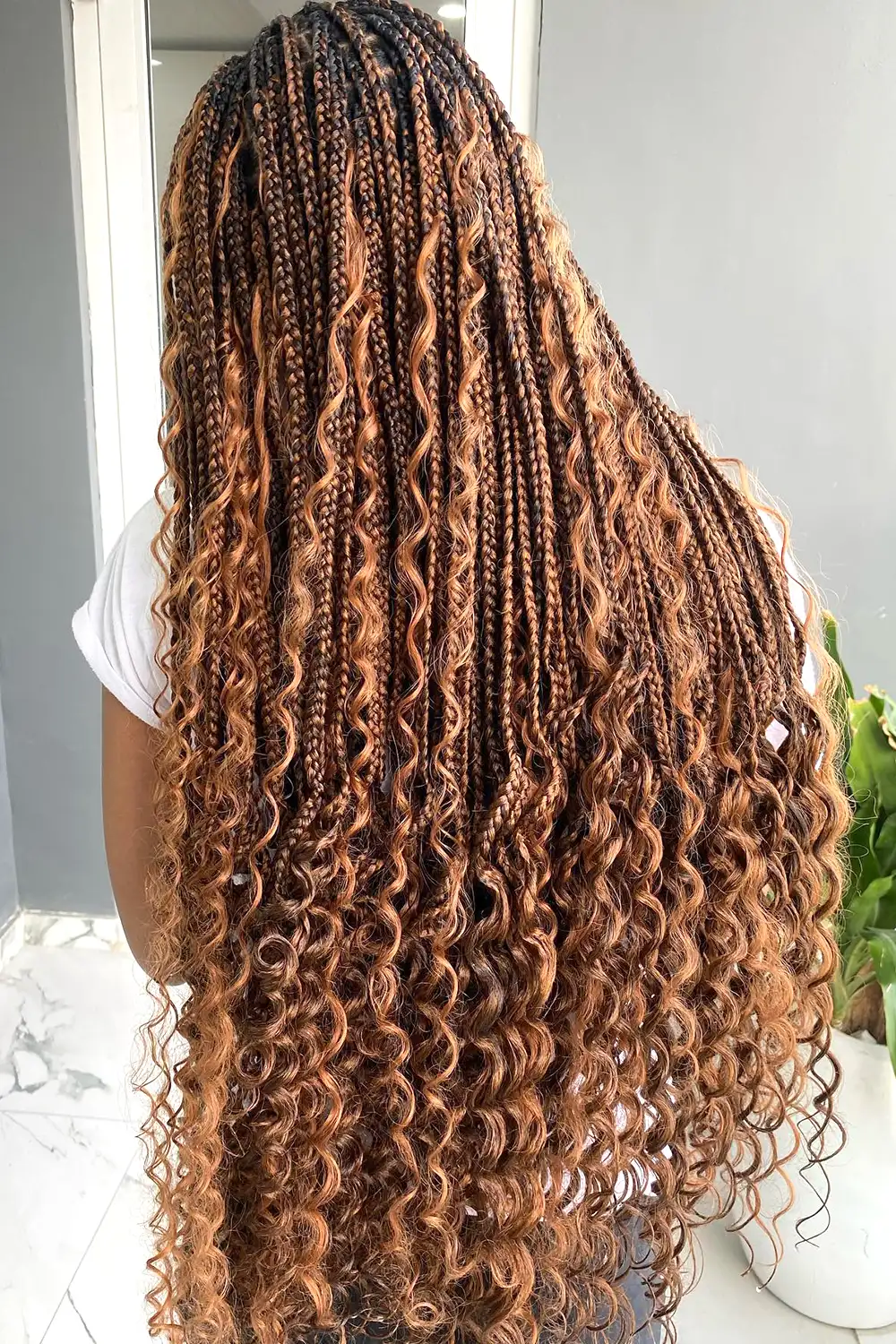 30# Auburn Brown Bulk Hair For Braiding Deep Wave BU07 - Image 13
