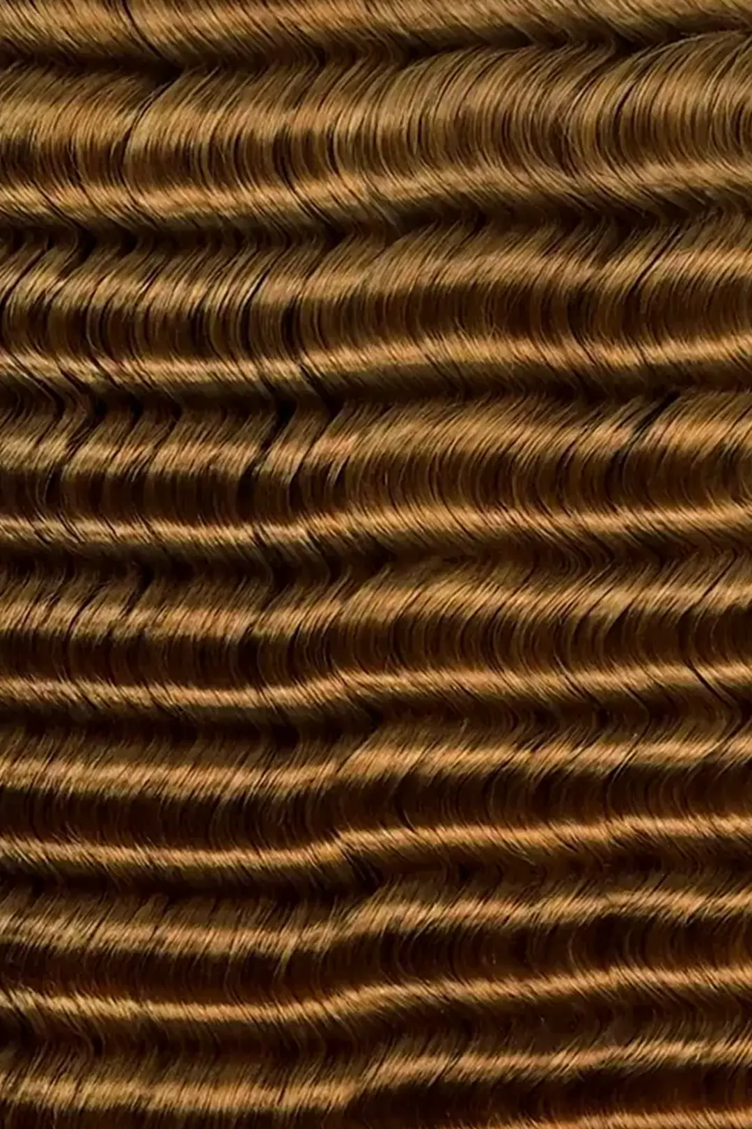 Auburn Brown Ombre Deep Wave Feather Crochet Hair - T1B/30 Human Hair - Image 4