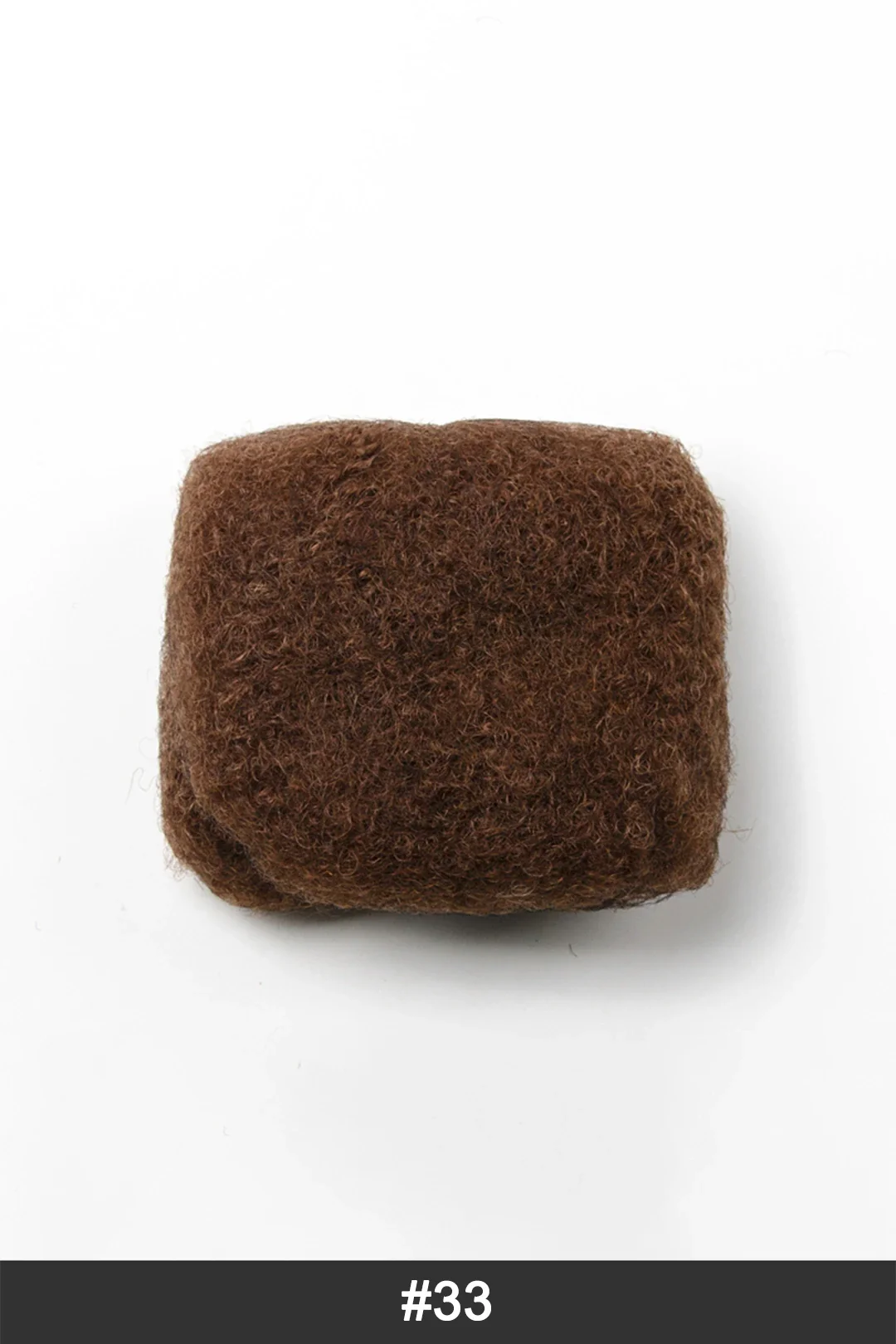 Dark Auburn Brown Afro Kinky Hair Bulk #33 for Locks and Braiding - Image 2
