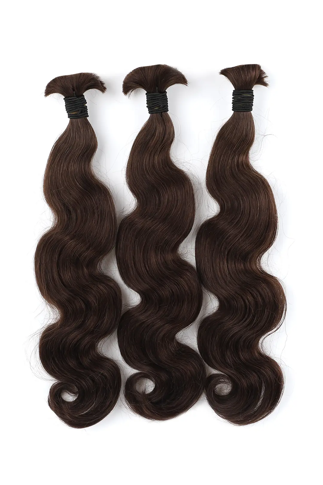 Dark Brown Bulk Hair For Braiding Body Wave BU51 - Image 3