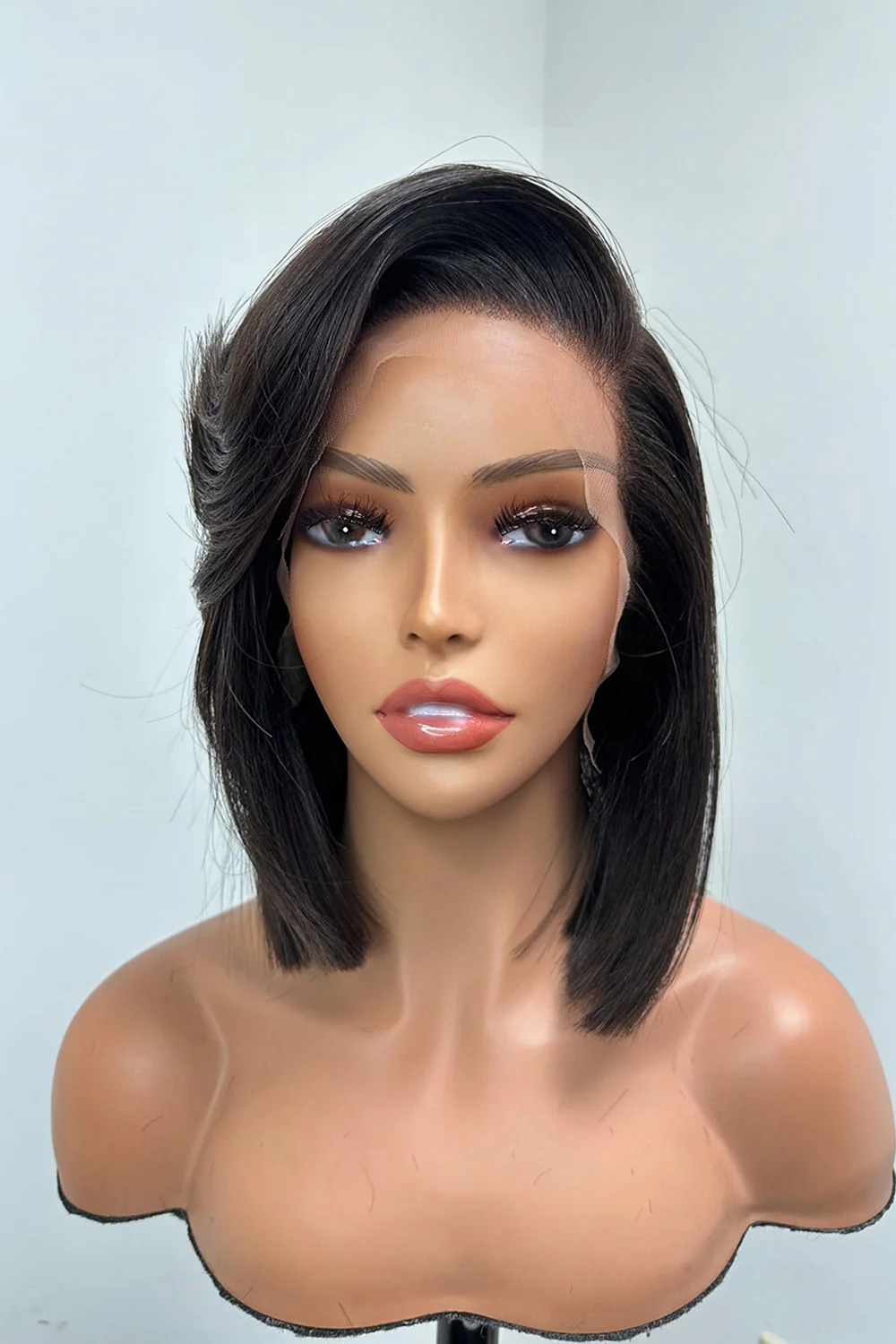 Designer Wigs-New Trend Short Layered Bob 13x6 Lace Wig - Image 4