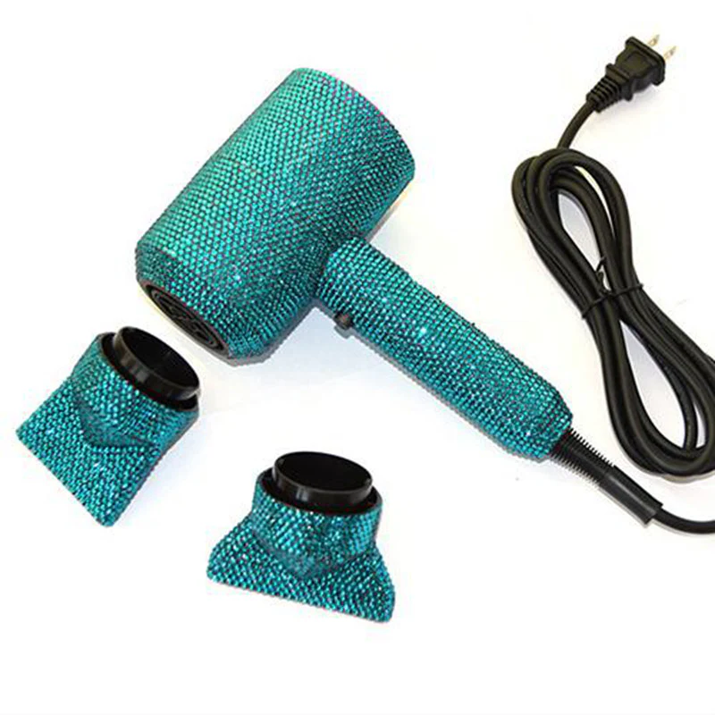Diamond Hair Dryer Glittering Crystal Blow Dryer Rhinestone Hair Tools - Image 10