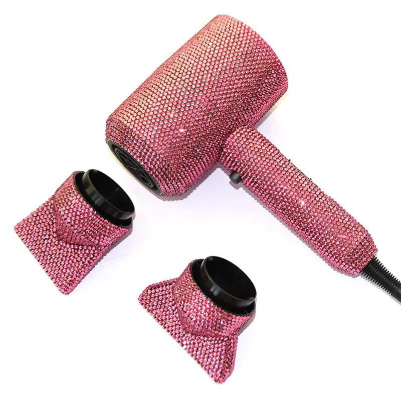 Diamond Hair Dryer Glittering Crystal Blow Dryer Rhinestone Hair Tools - Image 11