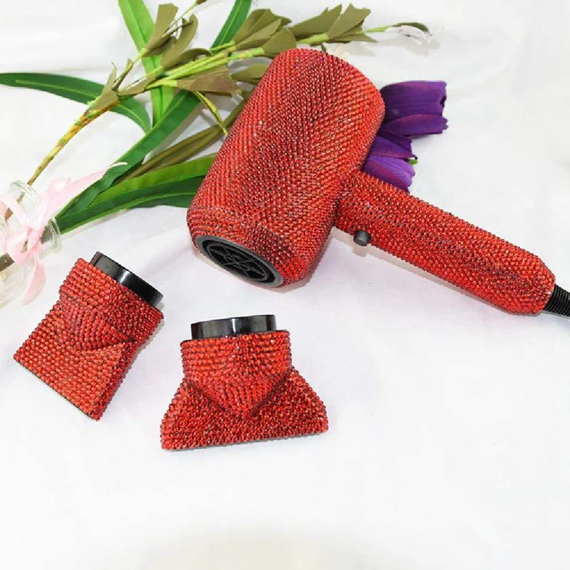 Diamond Hair Dryer Glittering Crystal Blow Dryer Rhinestone Hair Tools - Image 8