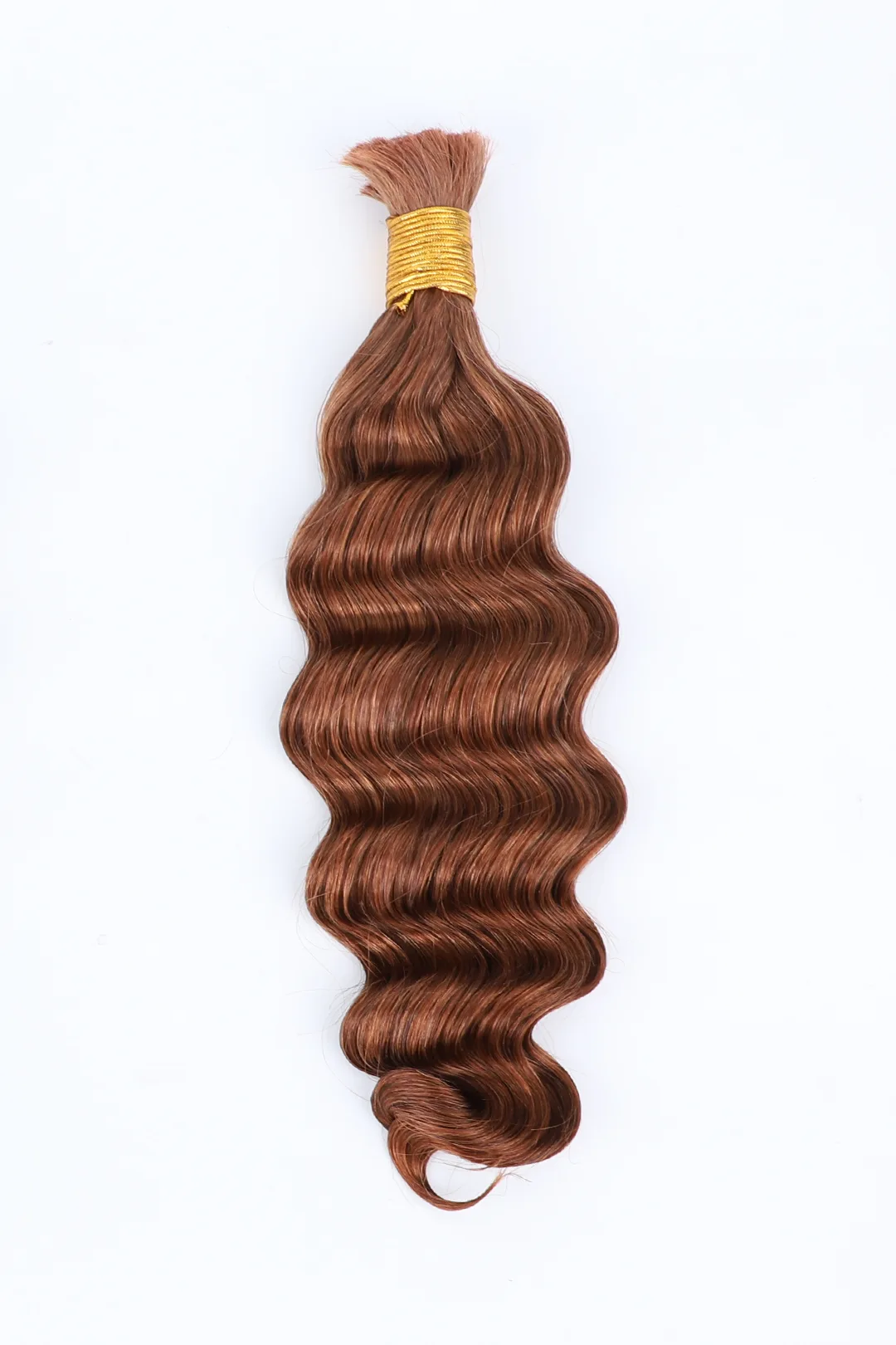Double Drawn #30 Medium Auburn Brown Bulk Hair Loose Wave BU66