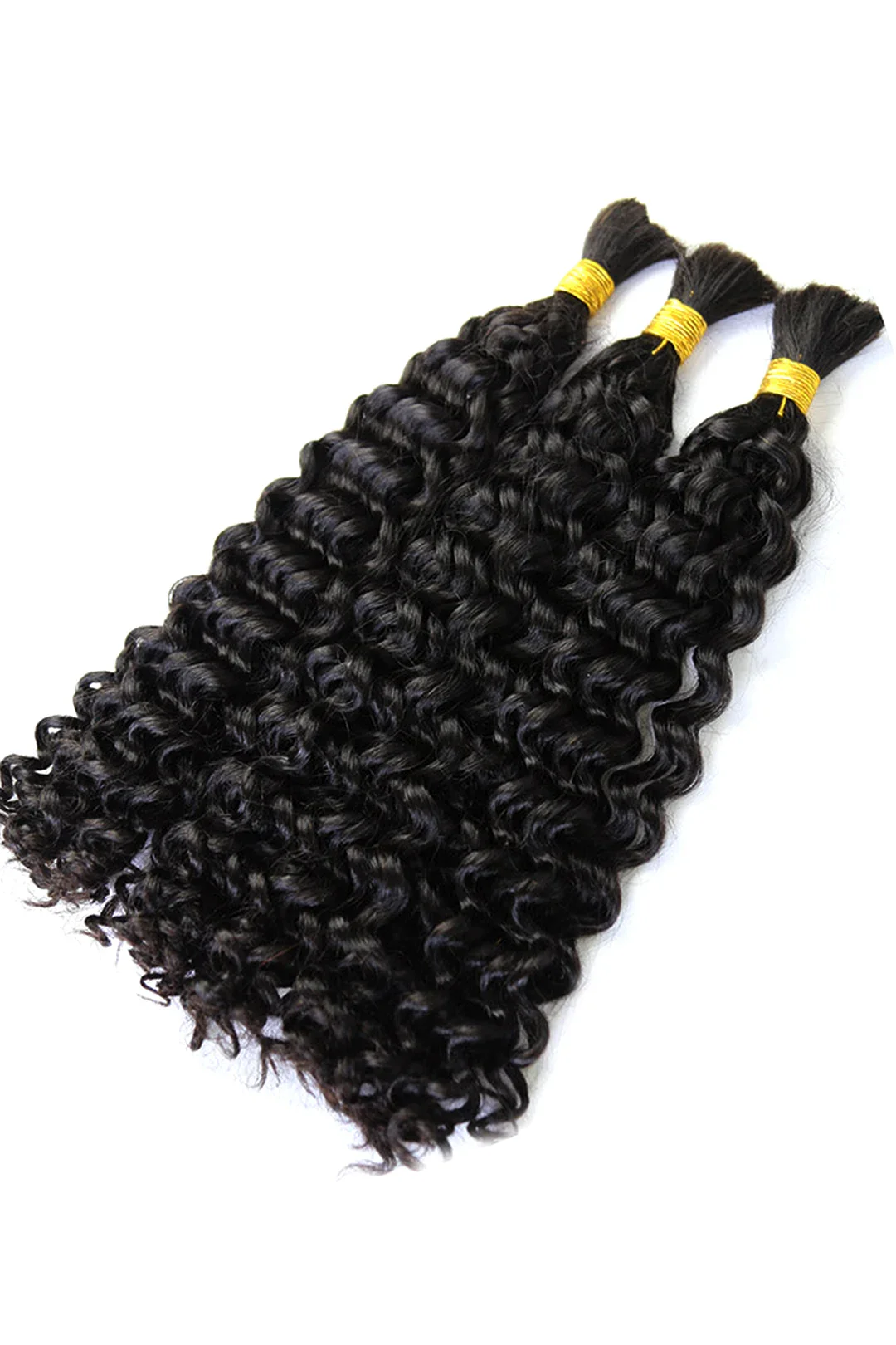 Water Wave Bulk Hair For Braiding Natural Black BU14 - Image 7