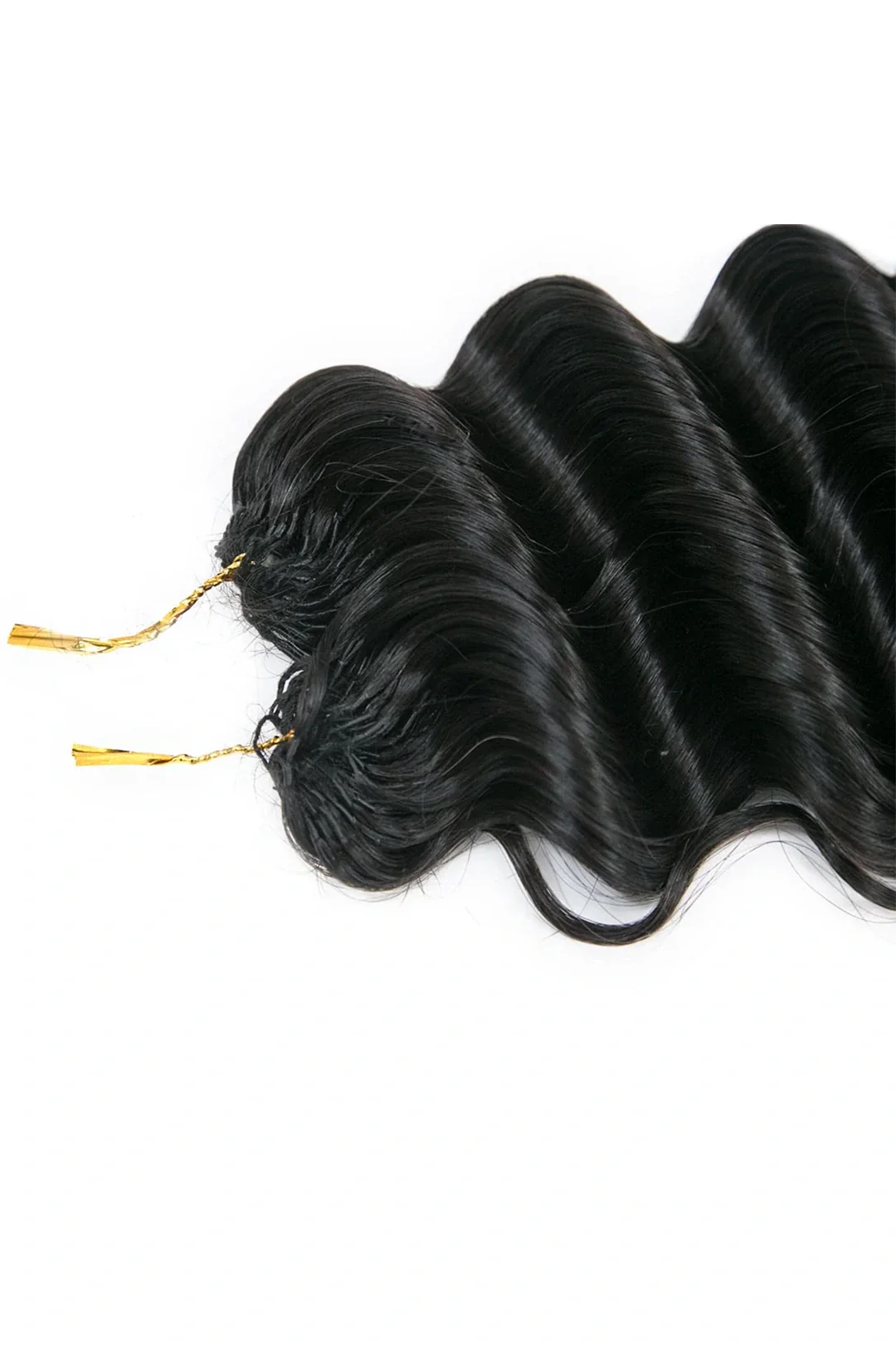 Feather Crochet Hair Extension Deep Wave Human Hair FE21 60g - Image 9