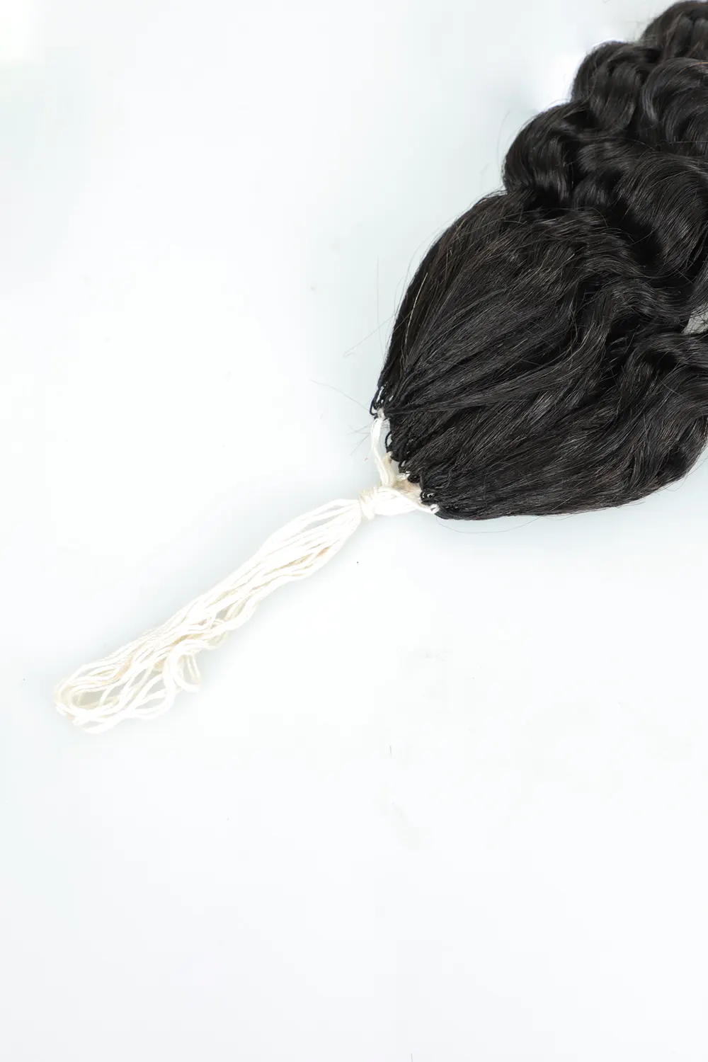 Handmade Deep Curly Feather Line Hair Extensions 100% Black Remy Human Hair - Image 4