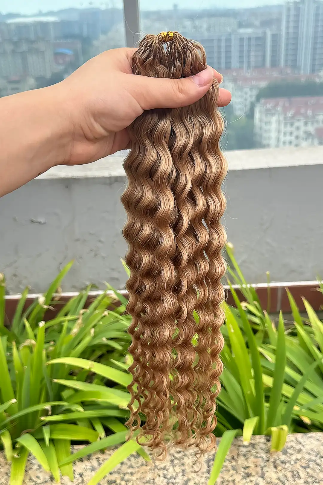 Honey Blonde #27 Water Wave Feather Crochet Human Hair - Image 3