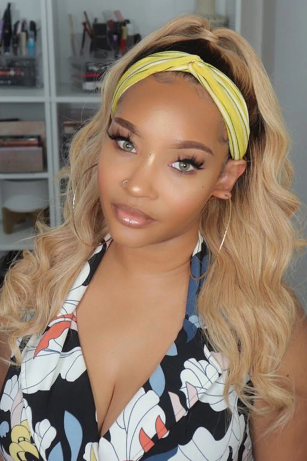 Lace Headband Wig Body Wave Strawberry Blonde-LH09 - Image 3