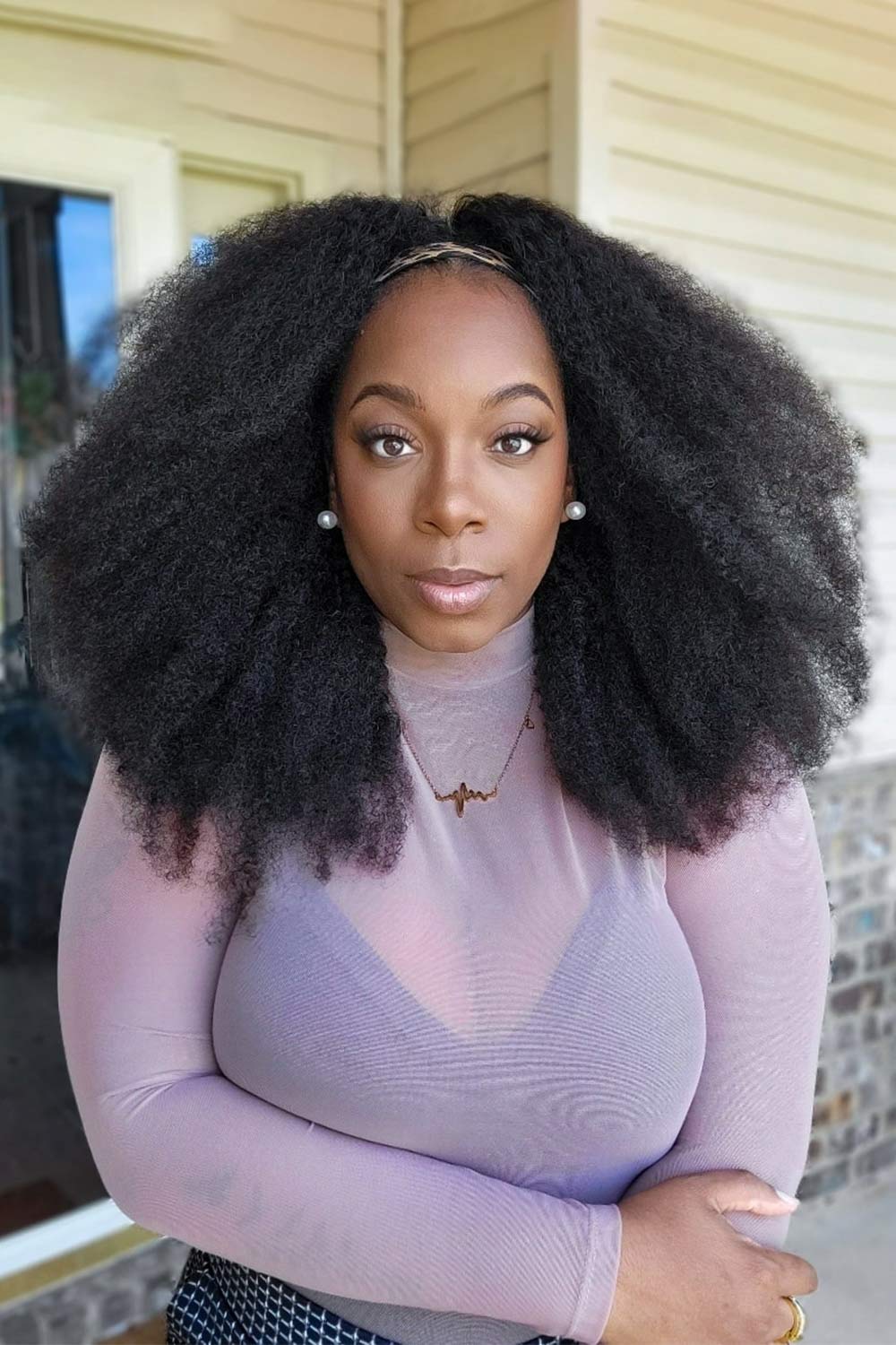 Lace Headband Wig Kinky Curly-LH05 - Image 3