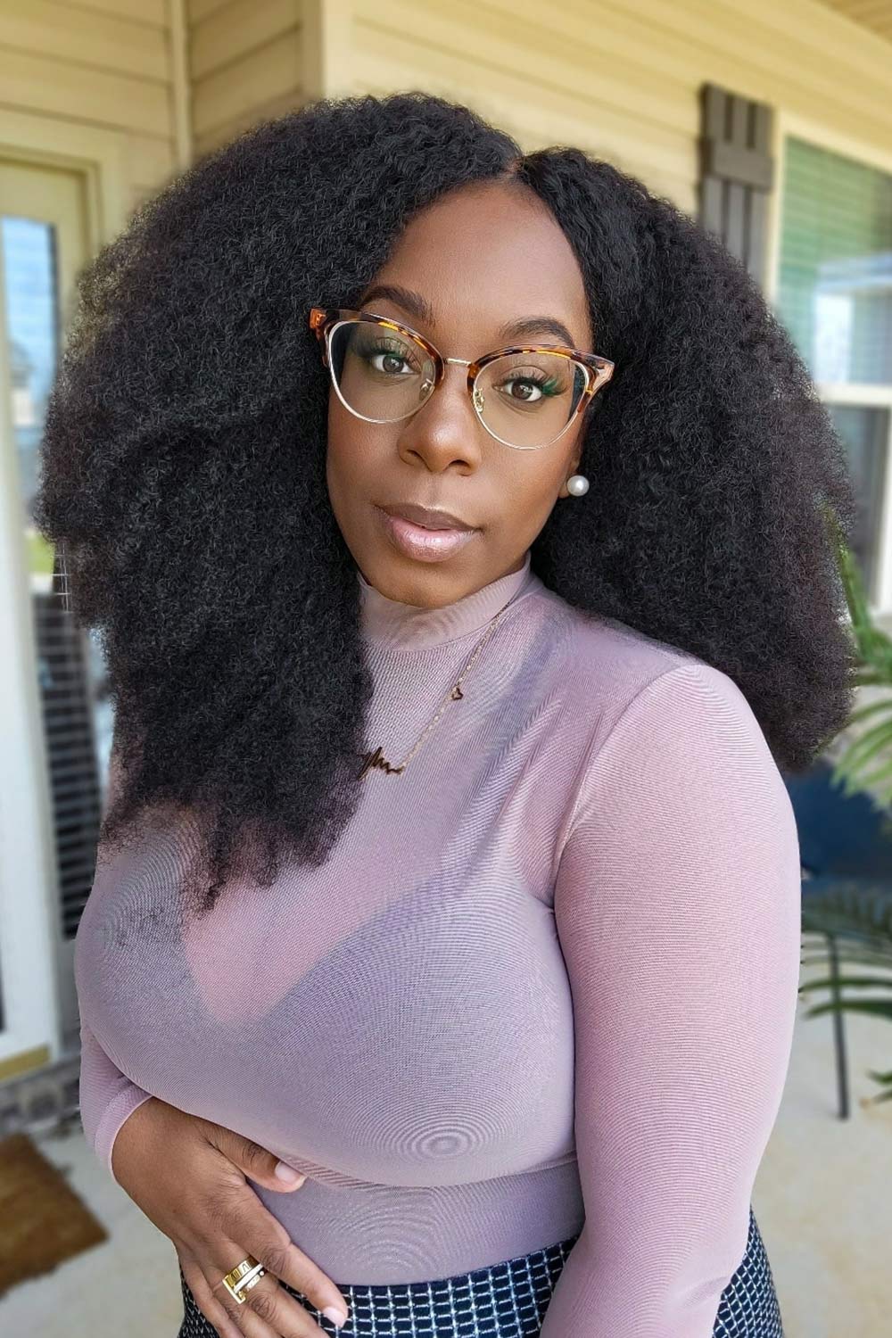 Lace Headband Wig Kinky Curly-LH05 - Image 4