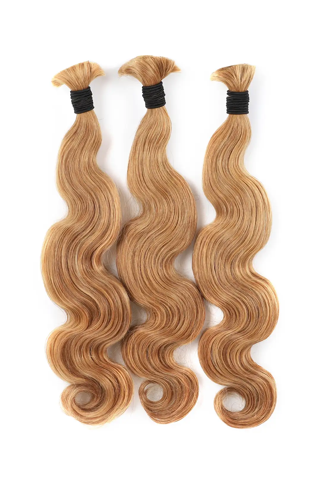 Medium Blonde Bulk Hair For Braiding Body Wave BU50 - Image 3