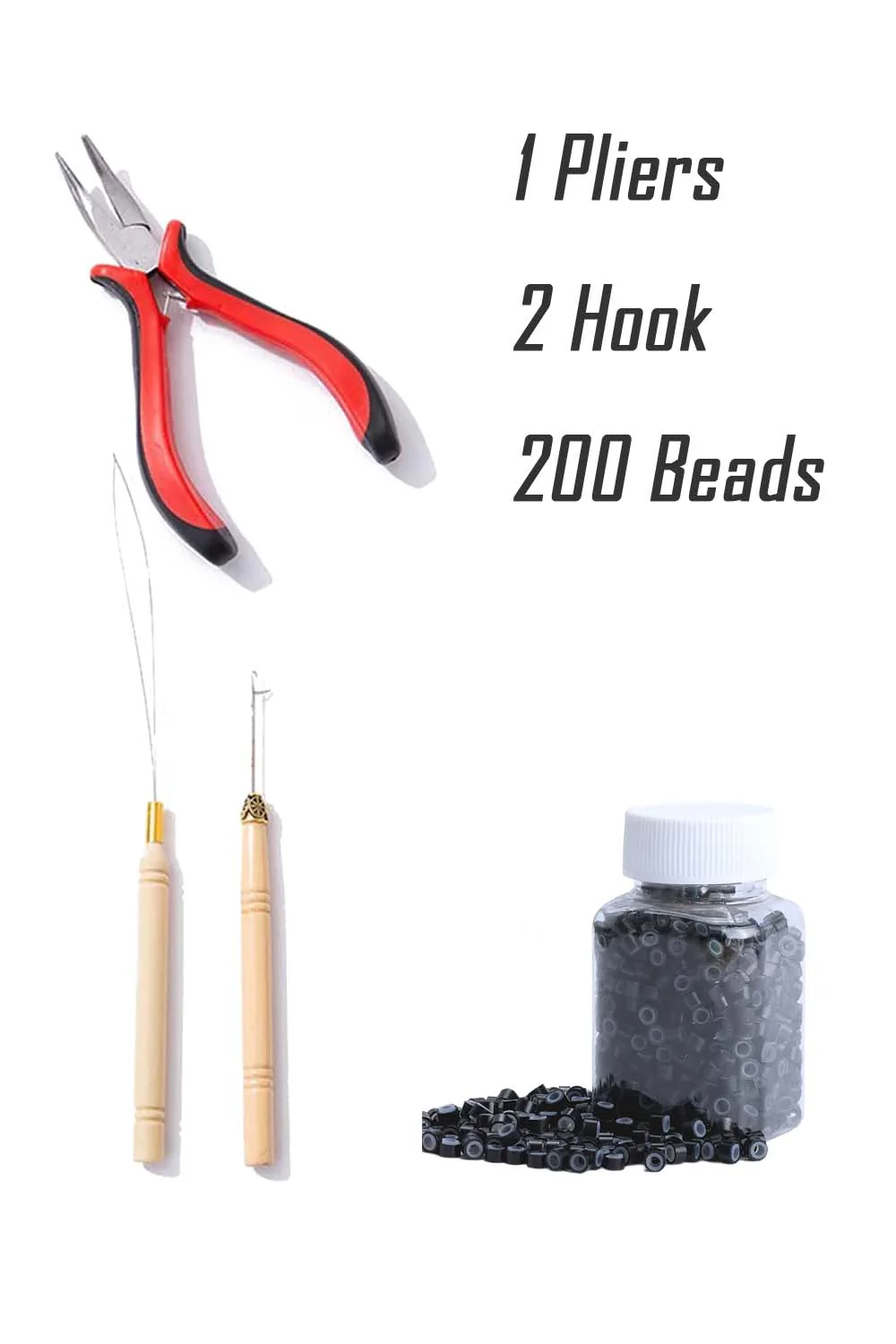 Micro Ring Bead Hair Extension Pliers Curved Tip with Teeth - Image 4