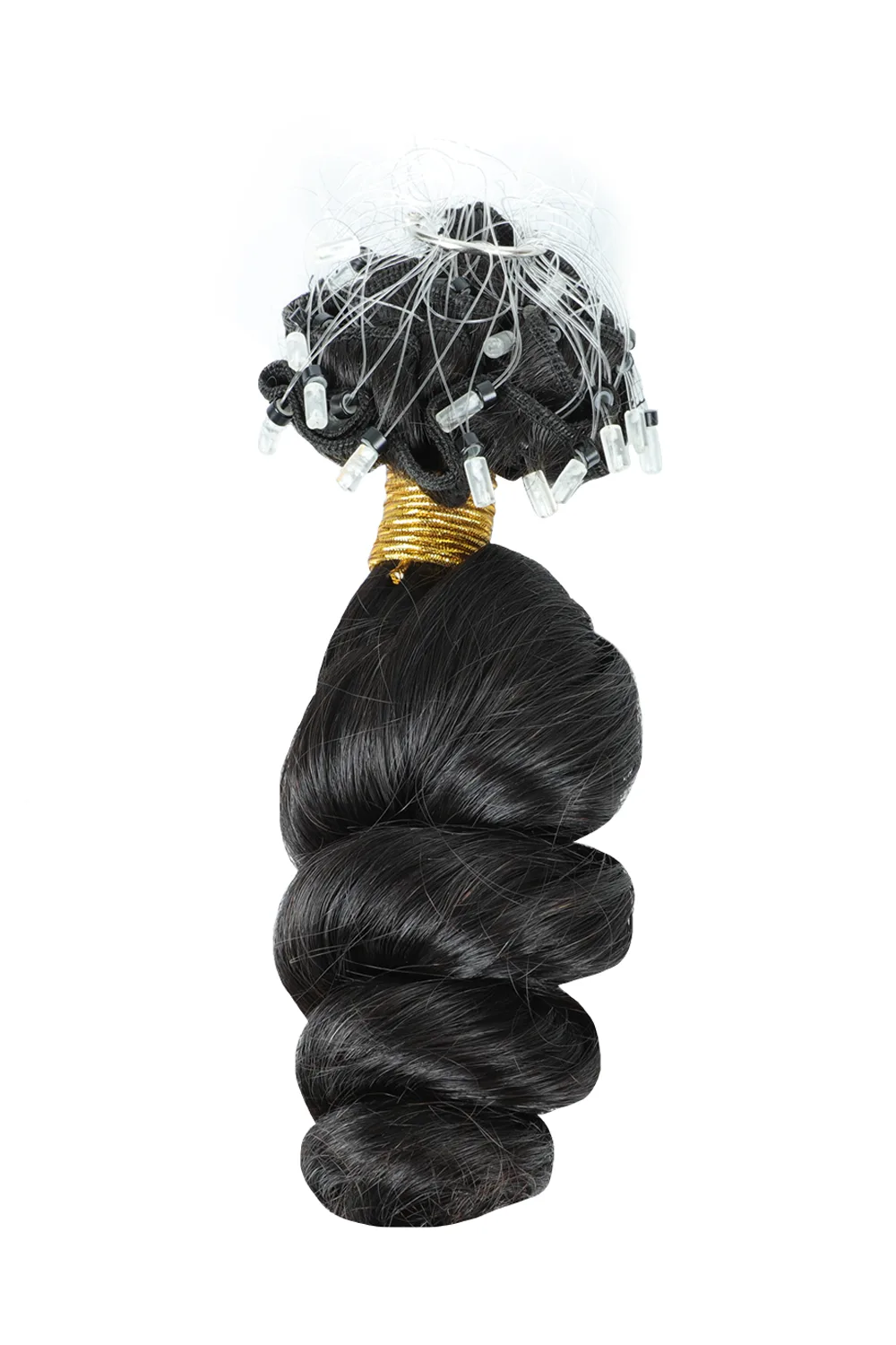 Micro Link Weft Hair Extensions Loose Wave Instead Ordinary Sew-in