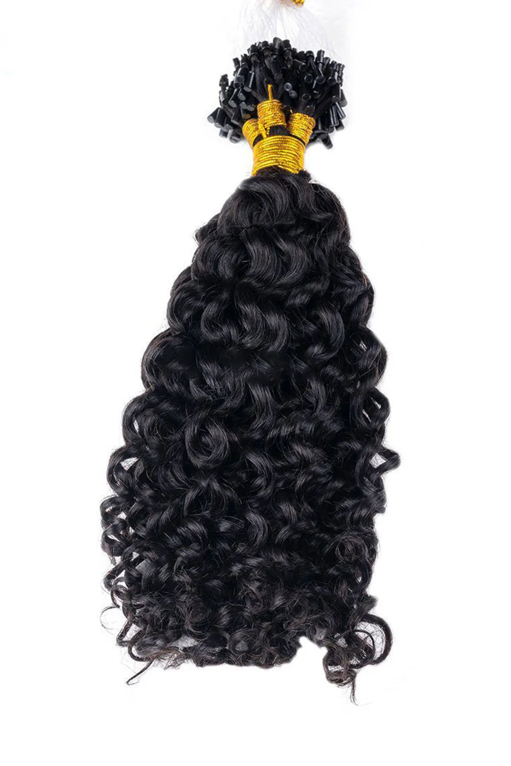 Micro Ring Human Hair Curly Extensions For Black Hair - Image 6