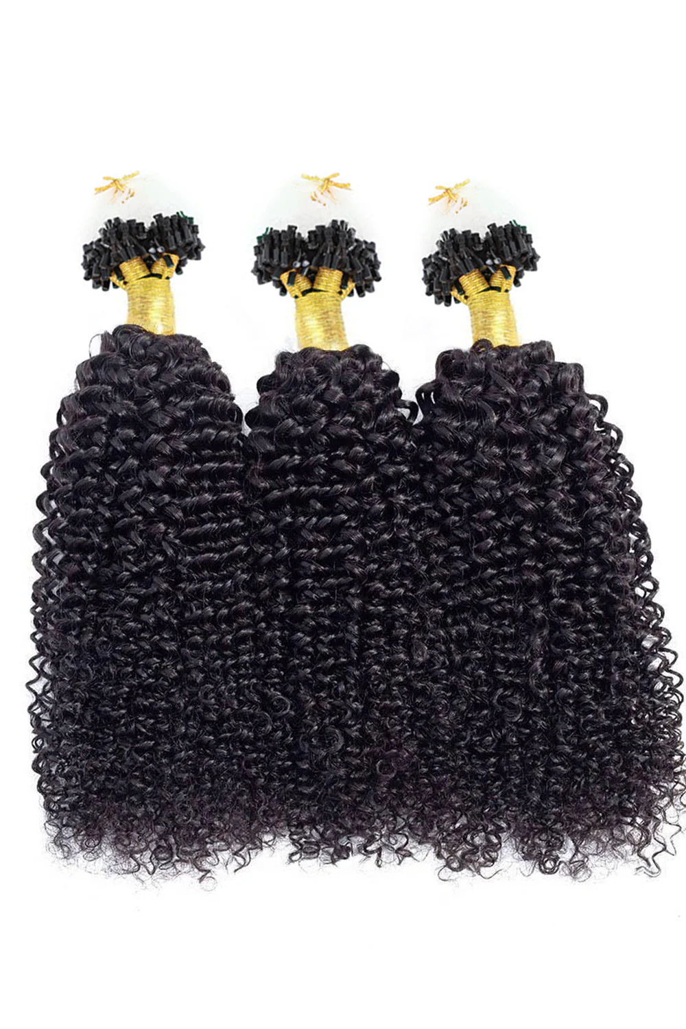 Micro Ring Human Hair Kinky Curly Coily Extensions For Black Hair - Image 3