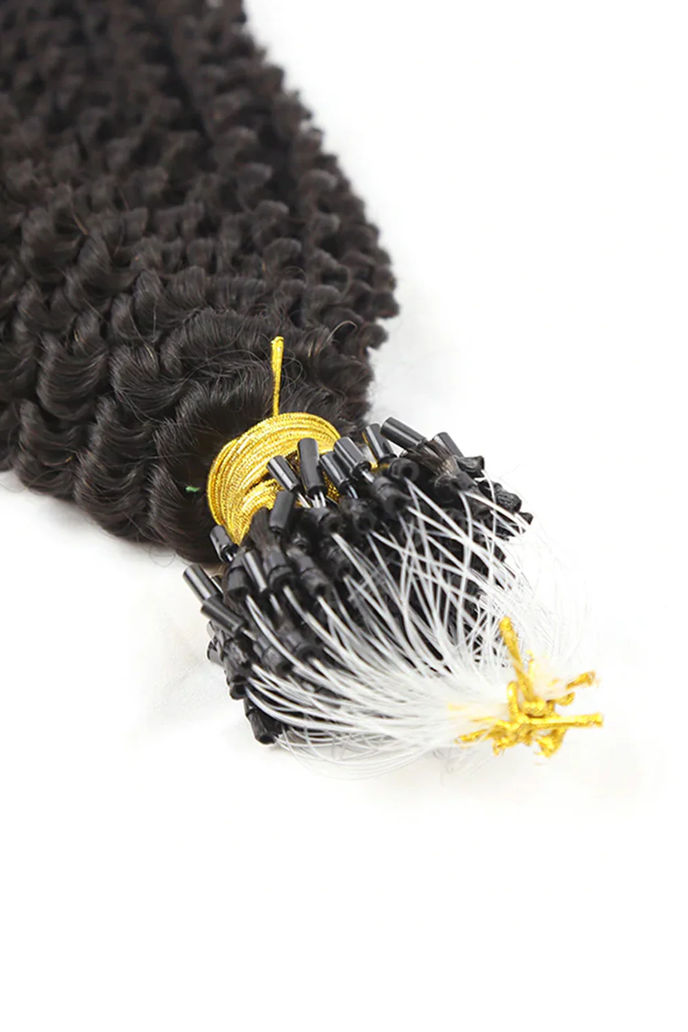 Micro Ring Human Hair Kinky Curly Coily Extensions For Black Hair - Image 7
