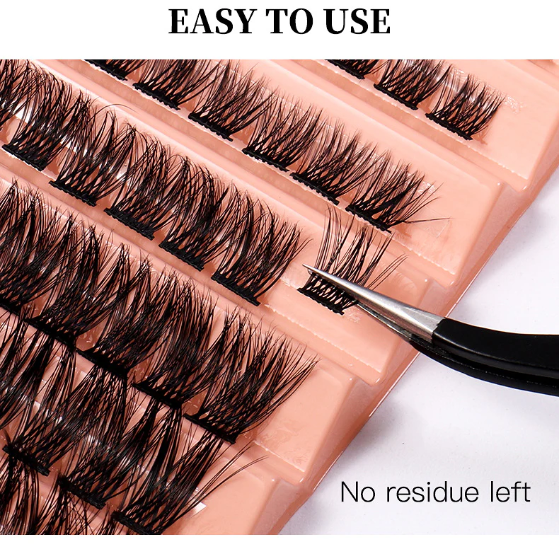 Natural Dense Lash Clusters DIY Eyelash Extensions 98PCS 8-16MM - Image 4