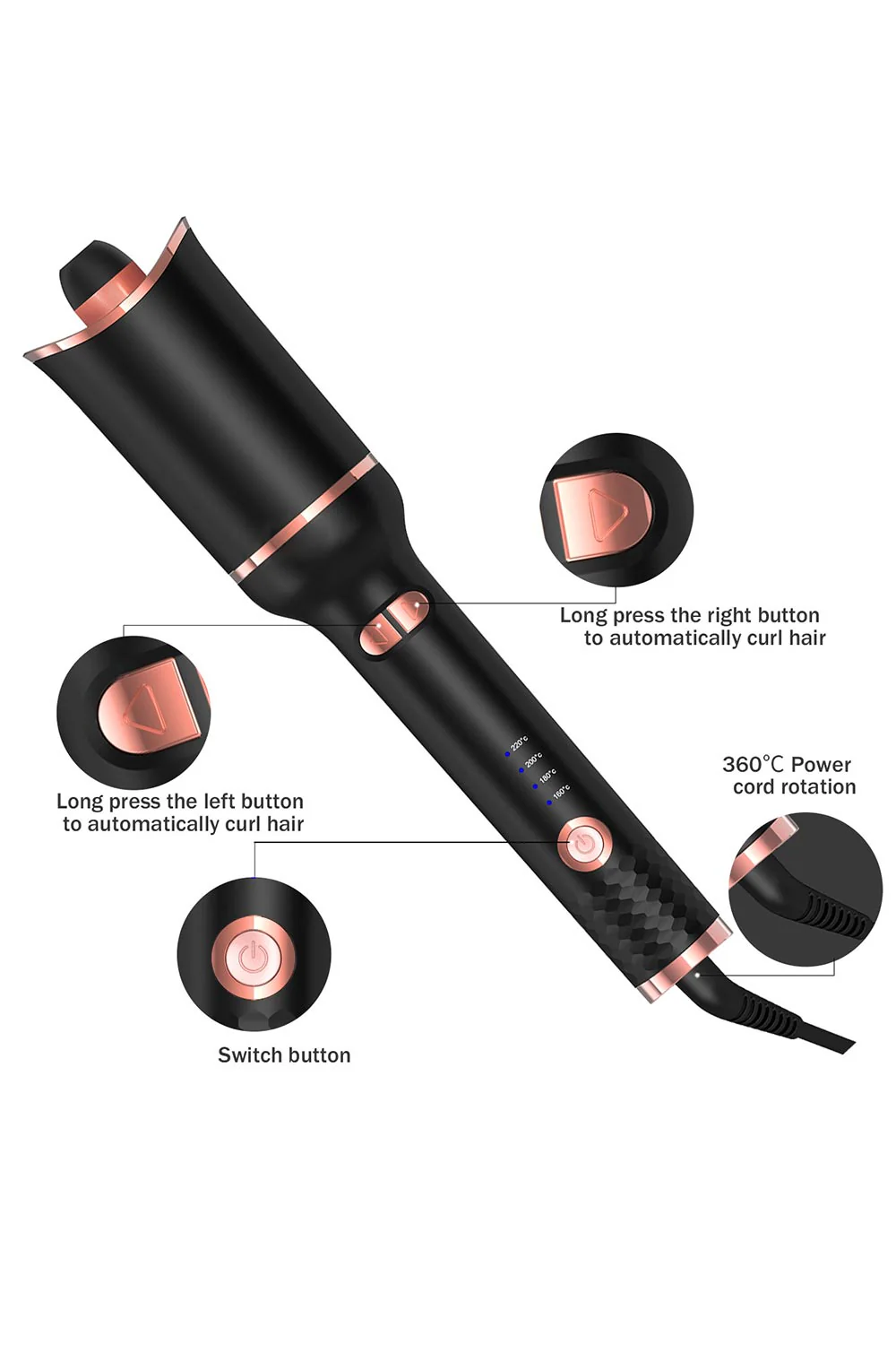 Portable Rose-Type Automatic Curling Iron Multi-Function Negative Ion - Image 5