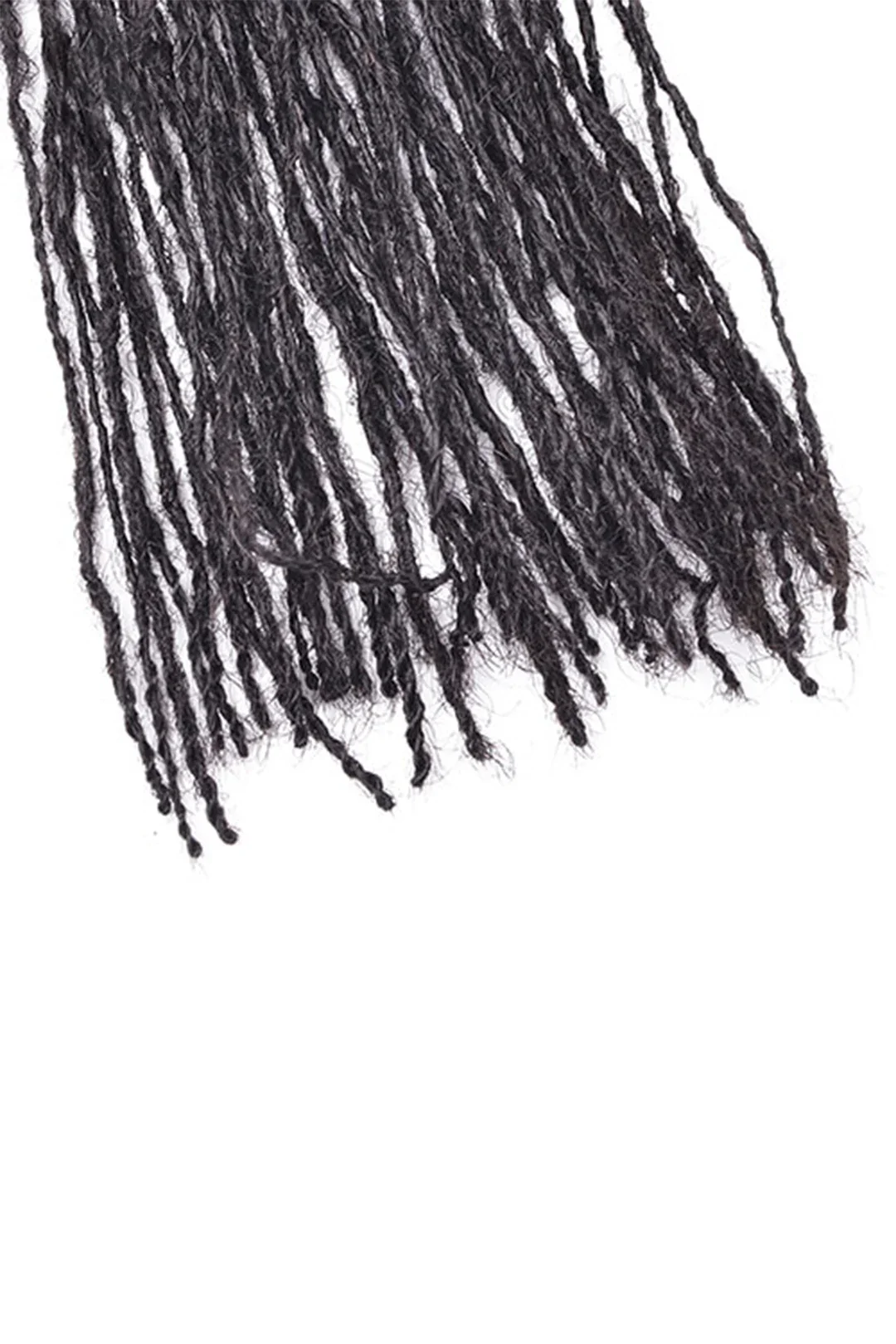 Sisterlocks Extensions 0.1 cm Natural Black Afro Curly Human Hair - Image 2