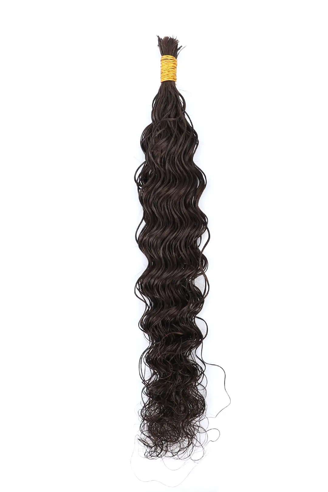 Dark Brown Pre-Divided Water Wave Bulk Human Hair For Braiding BU86 - Image 5