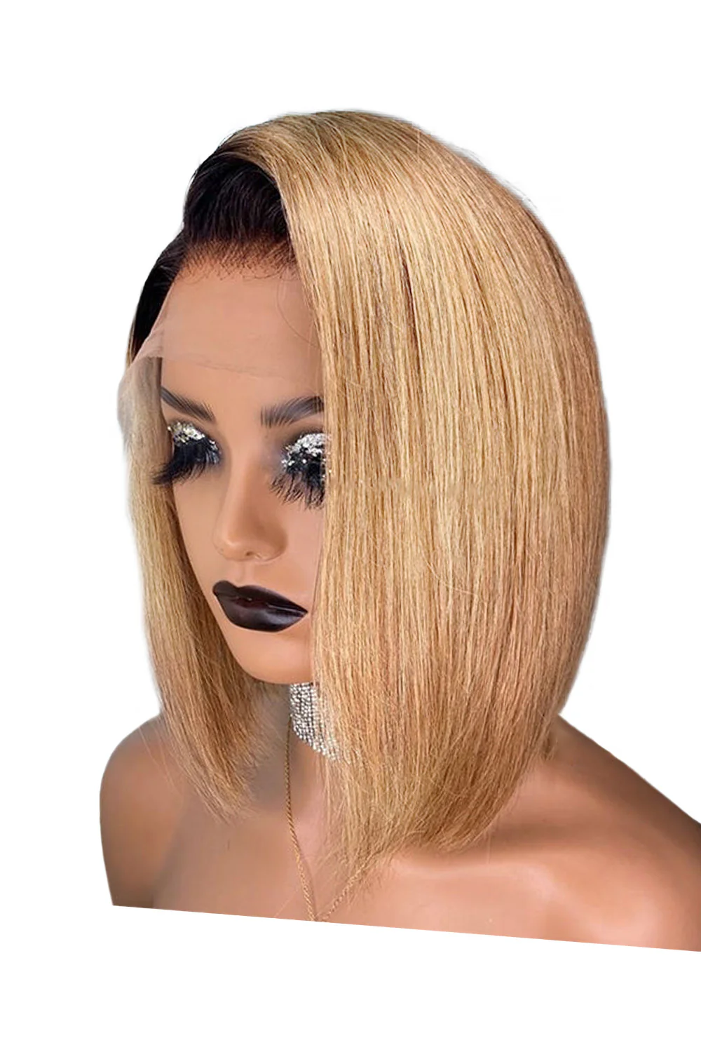 Summer Cute Bob Lace Front Wig Virgin Human Hair - Image 3
