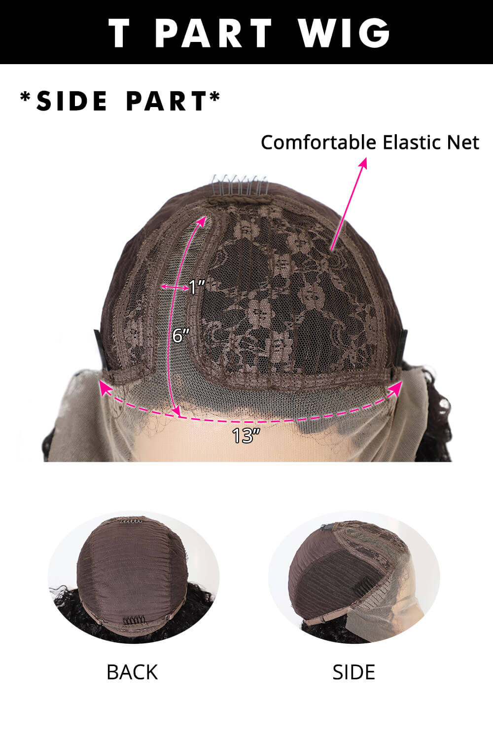 T Part Lace Front Wig Body Wave-TP03 - Image 7