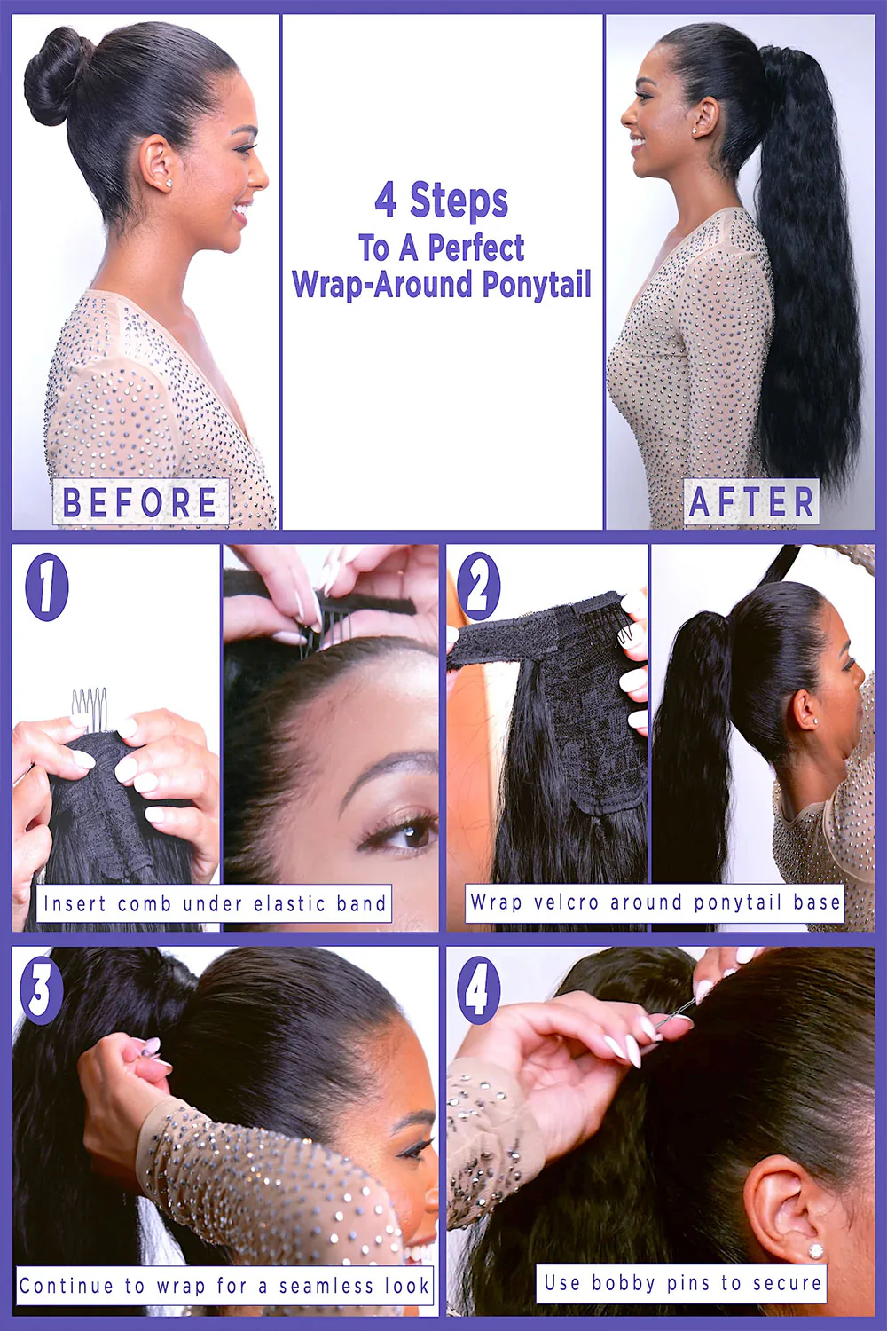 Wrap Around Ponytail Extension Body Wave Natural Color 120/150g - Image 5