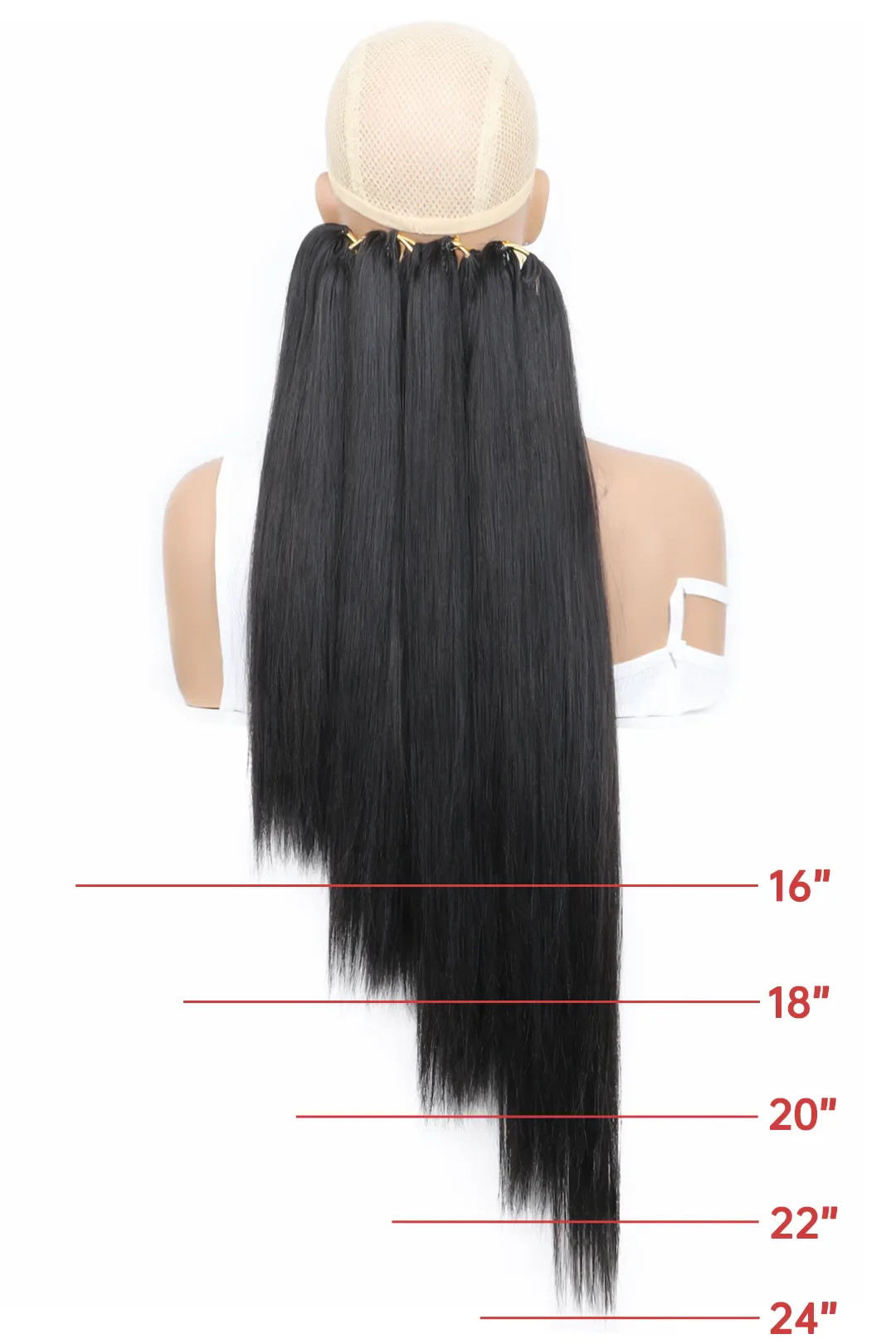 Light Yaki Straight Feather Crochet Hair Extension Human Hair - Image 5