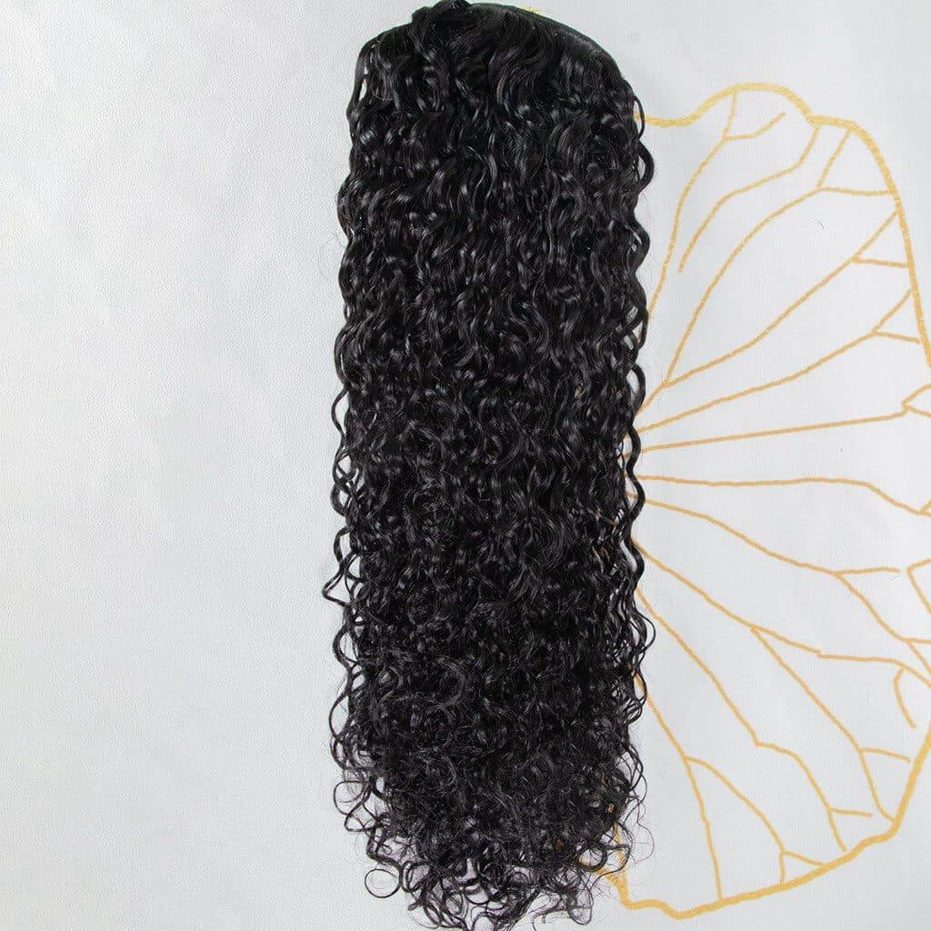 Water Wave Natural Color Drawstring Ponytail 120-150g - Image 4