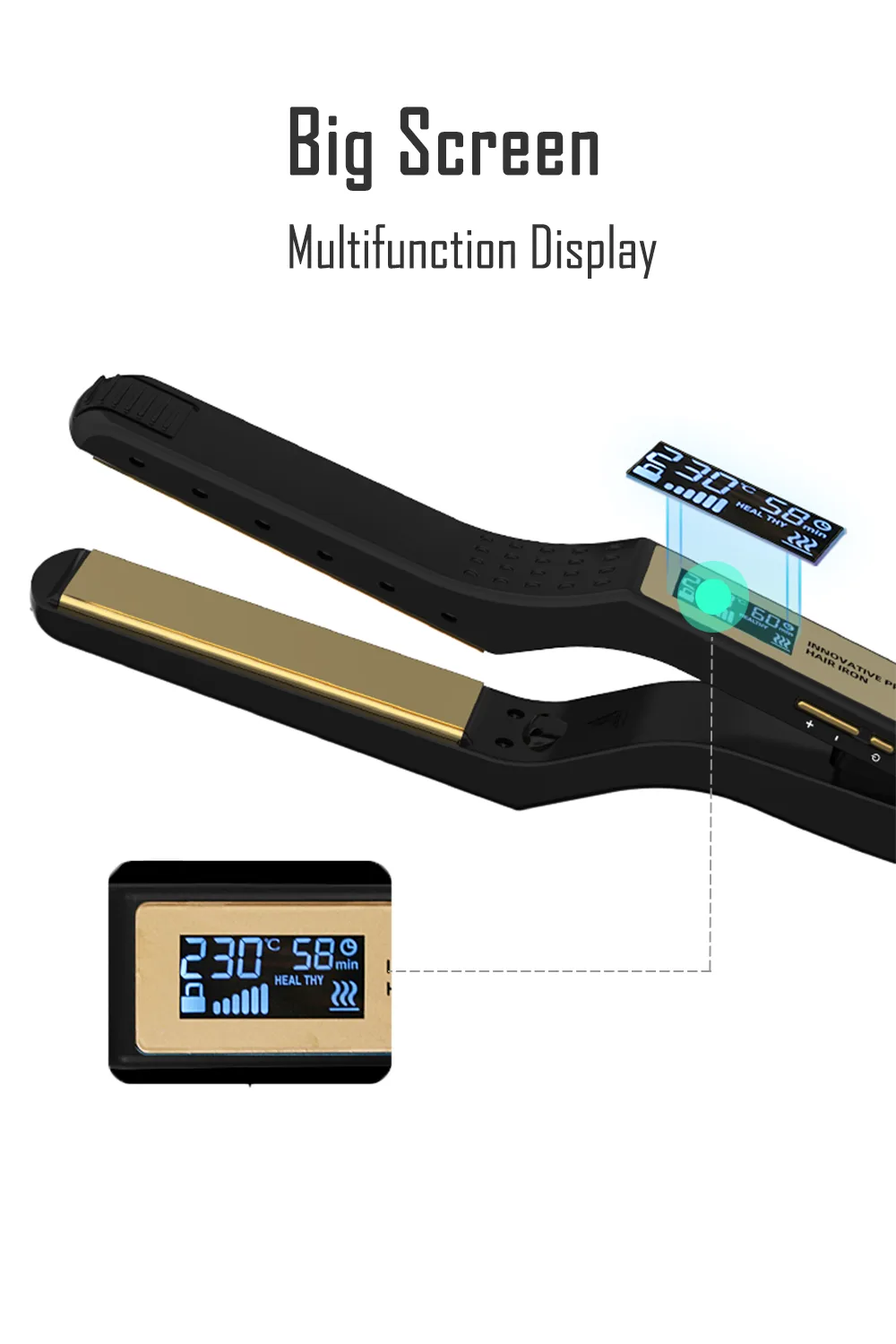 Hot Tools Flat Iron Straightener Negative Ions Z Shape Ergonomics - Image 4